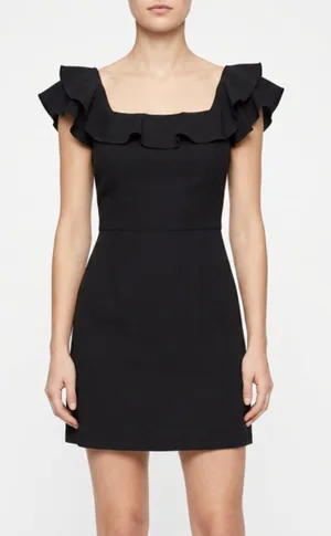 French Connection Whisper Light Ruffle Mini Dress Size Xsmall thumbnail 1