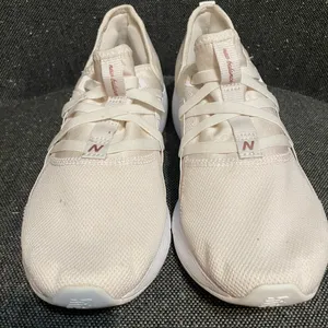 New Balance Adidas Women's Cream Sneakers thumbnail 1