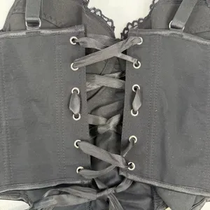 Sexy M Bustier Corset Bra Whimsigoth‎ Jezebel Lingerie Lace Underwire Long Line thumbnail 6