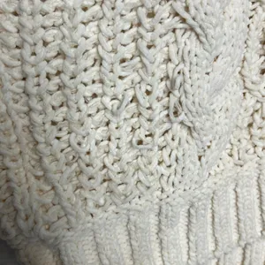 POL Chunky Knit Crew Neck Pullover Sweater Cream Size Small thumbnail 6
