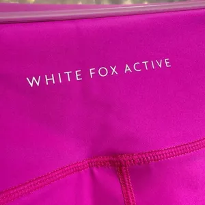 White Fox Active Alexis‎ Hot Pink Fuchsia Panel Leggings Large NWT thumbnail 5