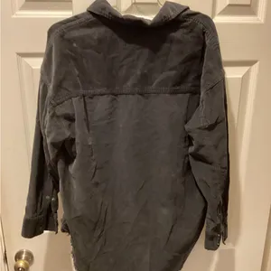 Aerie Black Corduroy Shirt thumbnail 3