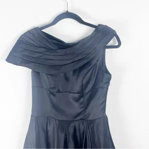 LANTING Bride Classic Black Off Shoulder Side Zip Maxi Dress Wedding Gala Event thumbnail 5