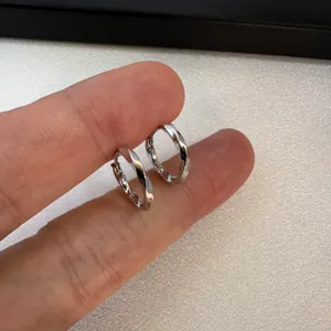 15mm Small Twist Silver Hoop Earrings for Men Women,Punk Hip Hop Unisex Style thumbnail 4