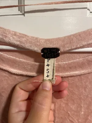 We the Free Milan Crushed Velvet Top in Pink Size Small thumbnail 5