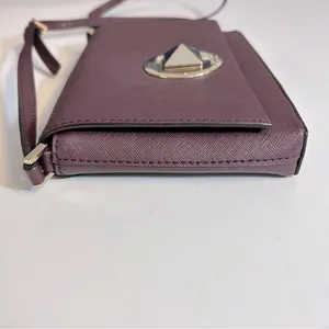 Kate Spade Sally Newbury Lane Burgundy Mulled Wine Crossbody Leather‎ Bag thumbnail 5
