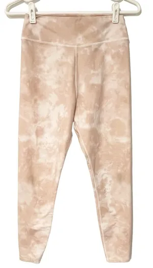 White‎ Fox Active Size Medium Pink Tie Dye Print Pull On Athletic Legging thumbnail 1