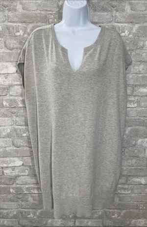 Athleta Intent Cap Sleeve Sweater Tunic/Dress in Heathered Grey thumbnail 1
