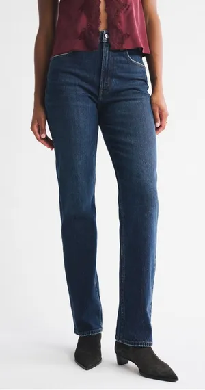 NWT Abercrombie & Fitch Women's The ‘90s Straight Ultra High Rise Size 31/12R thumbnail 1