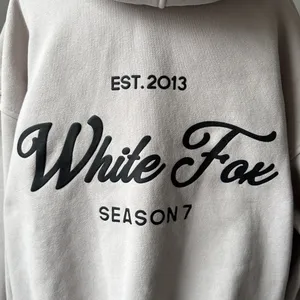 White Fox Boutique Hoodie with Black Letters M/L Oversized Season 7 Sweatshirt thumbnail 4