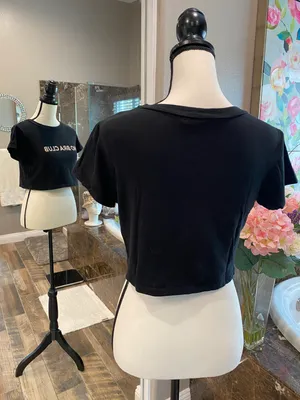 No Bra Club Cropped T-shirt thumbnail 3