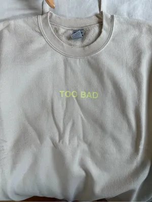 Barstool/Chicks In The Office Cream Crewneck Sweatshirt thumbnail 1