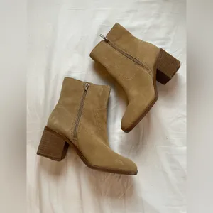 Suede Leather Sand Western Livie Bootie thumbnail 7