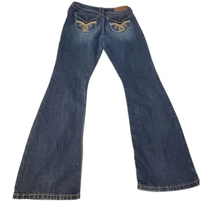 Seven7 Bootcut Jeans Women's Size 10 Medium Wash Stretch Embroidered Pockets thumbnail 6