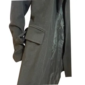 Banana Republic Black Lambswool Cashmere Blend Long Trench Coat XS Women‎ Black thumbnail 5
