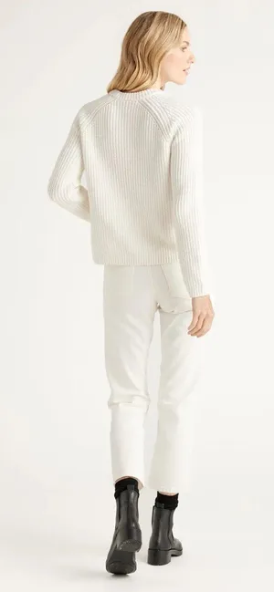 White Fisherman Sweater thumbnail 3
