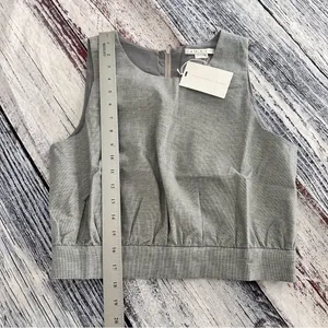 ACHRO NWT Gray Pinstripe Sleeveless Women's Top thumbnail 6