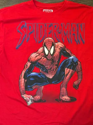 Marvel Spider-Man Red Graphic Tee with Blue Accent unisex thumbnail 2
