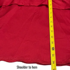 Y2K BCBGMaxAzria Cherry Red Babydoll Sweetheart Tieback Blouse Eyelet Size‎ S thumbnail 11