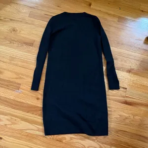 J.Crew 100% Cashmere Sweater Dress XS Black Long Sleeve Crew Neck Shift Mini thumbnail 3