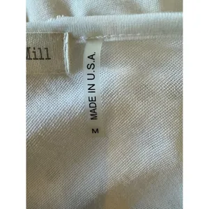 Trouble At The Mill‎ Shirt Women Medium White V Neck Distressed Long Sleeve Tee thumbnail 9