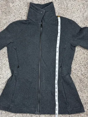 Lululemon &Go Take Off Fleece Jacket Heathered Black Gray 6 W4I61S Activewear thumbnail 11