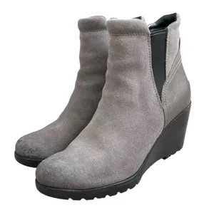Sorel After Hours Chelsea Boots Women’s Size 10 Suede Leather Gray Wedge Heel thumbnail 3