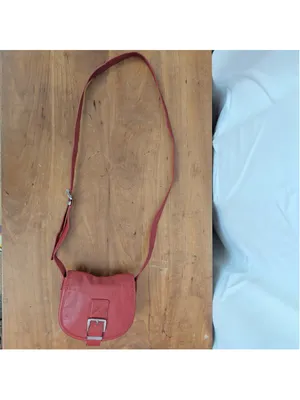 Michael; Michael Kors Red Leather Mini Cross-body Purse thumbnail 9