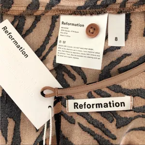 Reformation Maurita Midi Dress in Rajah Animal Print Center Cut Out NWT Size 8 thumbnail 10