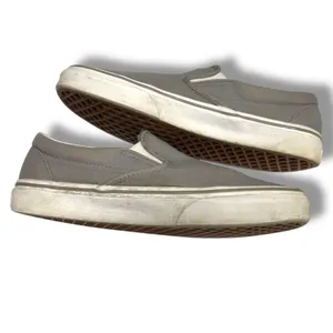 Vans‎ Gray Slip-On Sneakers Canvas Upper Casual Women's 8 thumbnail 4