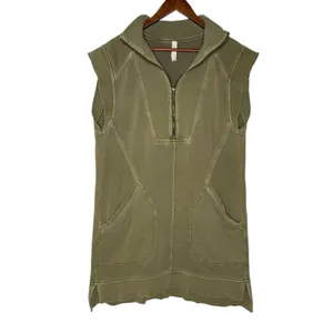 Daily Practice Anthropologie Large Meru Zip‎ Front Mini Dress Women's Olive thumbnail 4