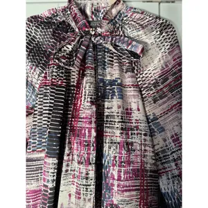 Adrianna Papell Women's Plaid Jabot Shift‎ Dress Purple Size 14 thumbnail 3