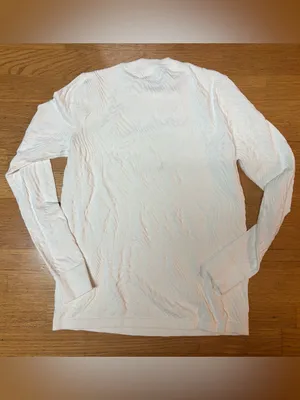 Spanx Zebra Textured Long Sleeve Mock Neck Shapewear Preppy Layering Top XL thumbnail 2