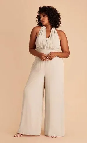 Birdy Grey Gigi Jumpsuit Versatile Styles Neutral Champagne Size 1X. NEW thumbnail 1