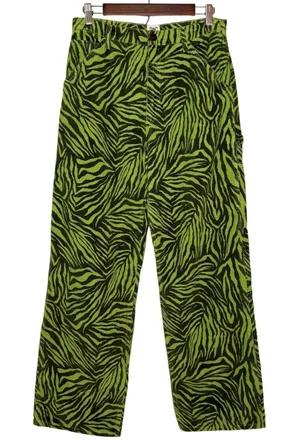 BDG Wide Leg Urban Outfitters Corduroy Pants 29 x 32 Juno Green Zebra Carpenter thumbnail 1
