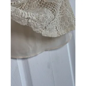 Moon River Crochet Lace Halter Top Womens Size L Cream Boho Festival Blouse‎ thumbnail 4