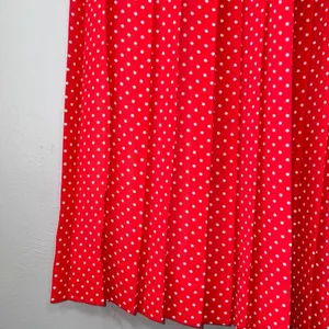 Vintage Skirt Size 6 Red White Polka Dot Accordian Pleat Pin Up Rockabilly Retro thumbnail 5