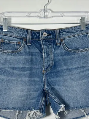 Rag & Bone Dre Low Rise Denim Size 25 Raw Hem Cutoff Shorts thumbnail 2