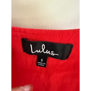 Lulus Red‎ Mini Dress Tie Front Short Sleeve Casual Party Cocktail Women's thumbnail 2