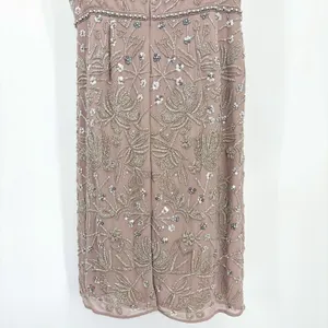 Mac Duggal Beaded Sequin Cocktail Dress Vintage‎ Lilac 16 Wedding Formal Gatsby thumbnail 7