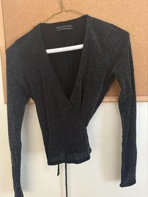 Urban Outfitters Sparkly Wrap Top thumbnail 1