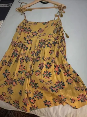 Free People floral Sun dress sz L thumbnail 3