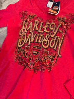 Harley Davidson Y2K Rhinestoned Dead Stock Long Sleeve Size Small thumbnail 2