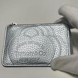 Tiffany & Co. Return to Tiffany Silver Pebbled Zippy Zip Wallet Card Case thumbnail 7