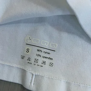 OQQ White Scoop-neck Long Sleeve Crop Top Size Small thumbnail 3