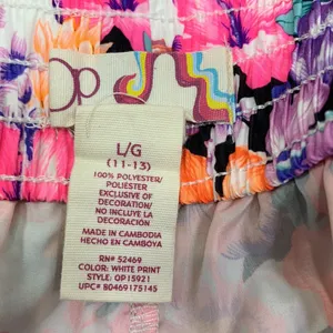 Ocean Pacific Floral Hawaiian Print White Board Shorts Swim Shorts Size L (11-13) thumbnail 6