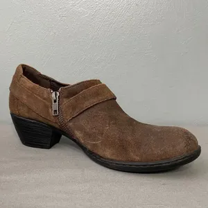 Born Booties Size 9.5 Distressed Brown Harness Western Cowgirl Boho Grunge Heels thumbnail 4