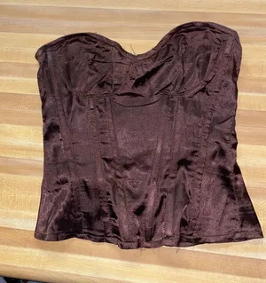 Pretty Little Thing Brown Corset Top thumbnail 3