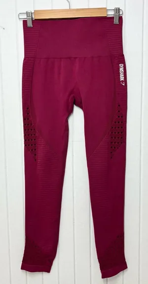 Gymshark Burgundy Performance‎ Leggings Size M thumbnail 1