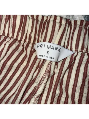 Primark seersucker white and red vertical striped set thumbnail 5